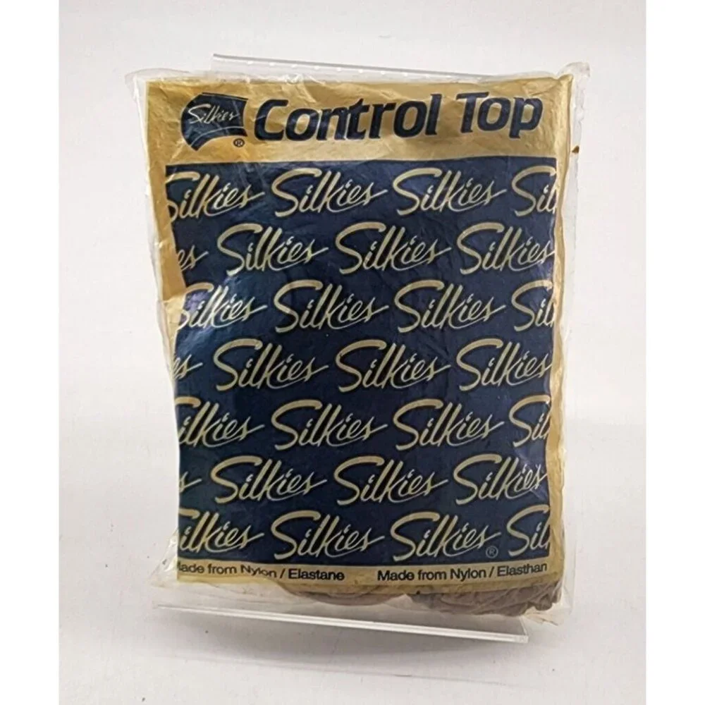 Silkies Control Top Support Leg Pantyhose Style 722 Beige Size Medium